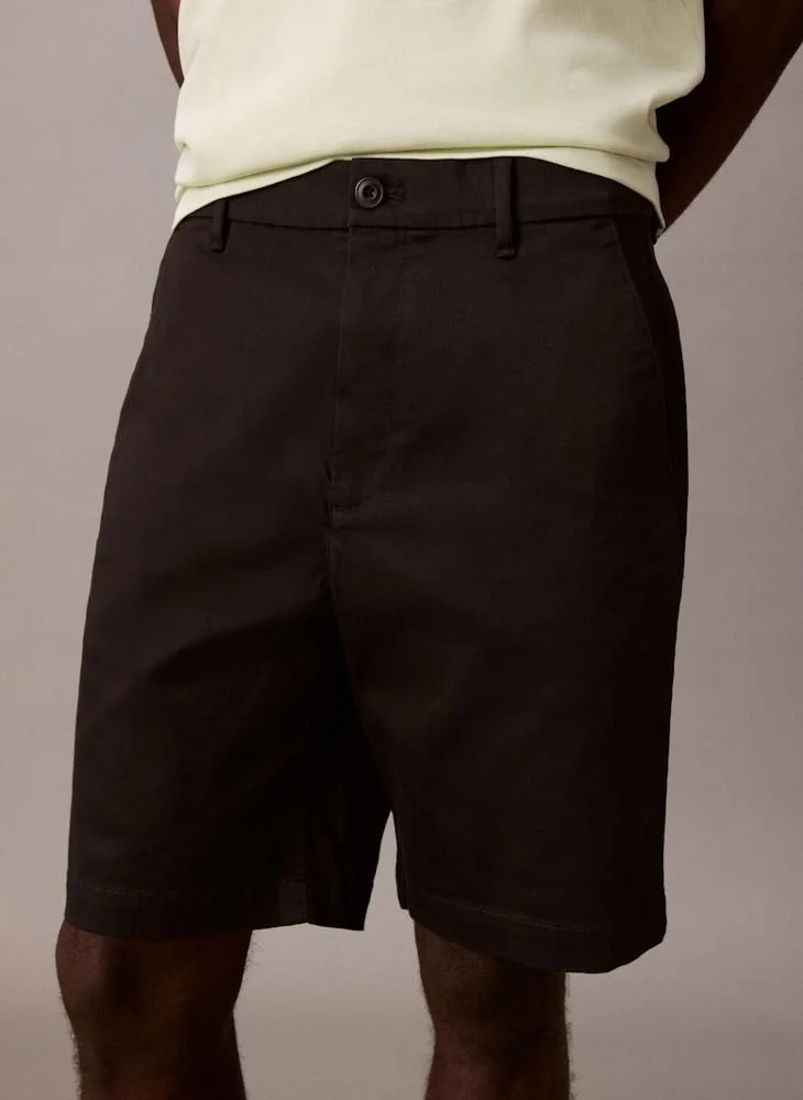 كالفن كلاين Stretch Chino 9" Straight Fit Cotton Shorts