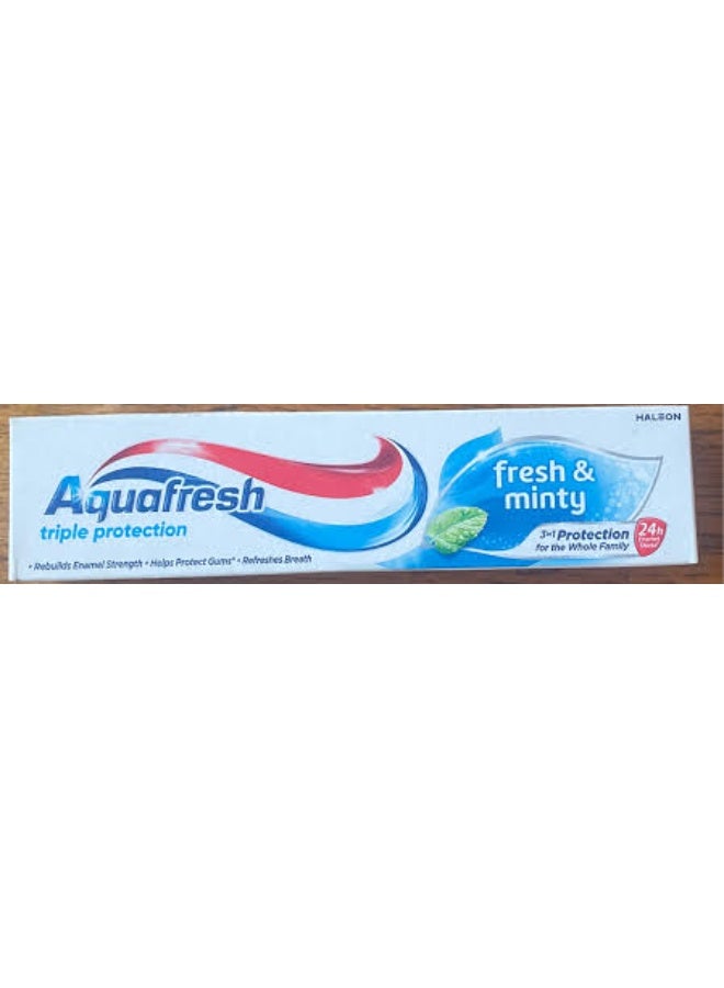 أكوا فريش Aquafresh Triple Protection Minty Toothpaste 125ml (2 PICES ) - Image 2