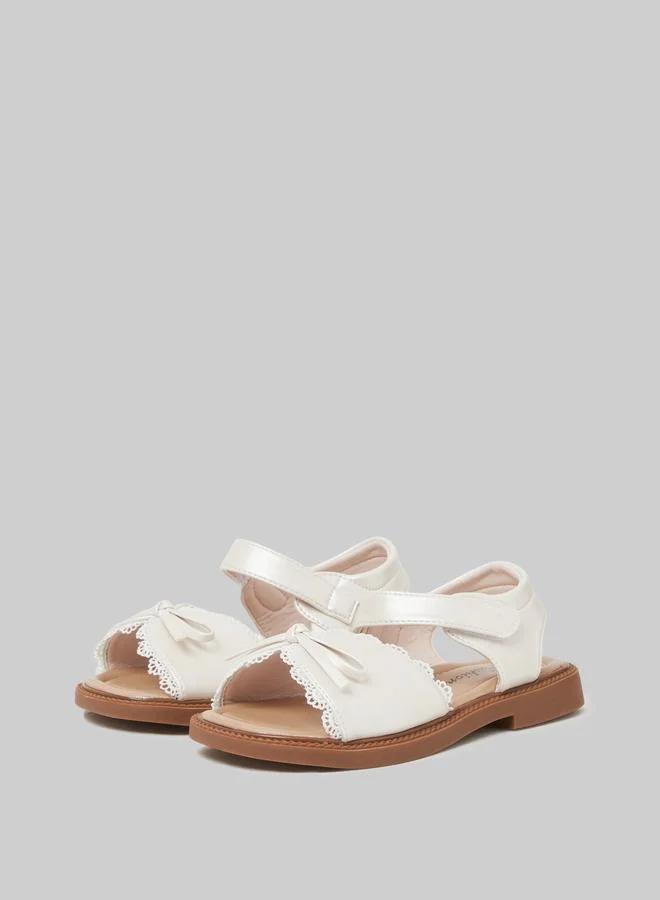 ستايلي Girls Bow Detail Buckle Sandals