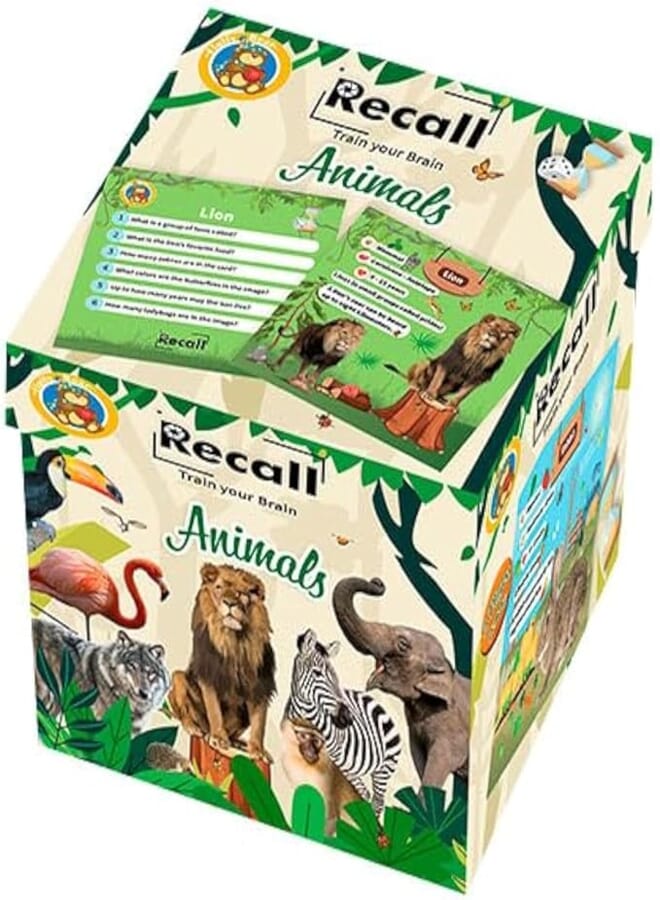 Fluffy Bear Recall Animals Card Game