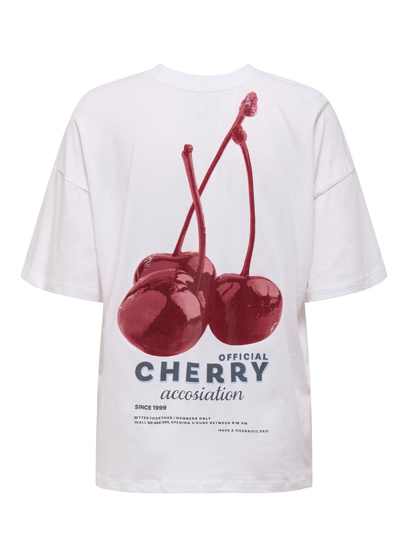 ONLY Onlcarrie Life S/S Cherry Top Box Jrs - Image 2