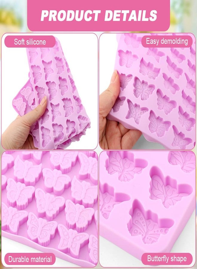 Kryslanix Mini Butterfly Silicone Molds,72 Cavities Small Silicone Butterflies Molds,Small Wax-Melt Molds Butterfly Baking Molds Ice-Cube Tray,for Homemade Cake Decorations/Snack Biscuits - Image 4