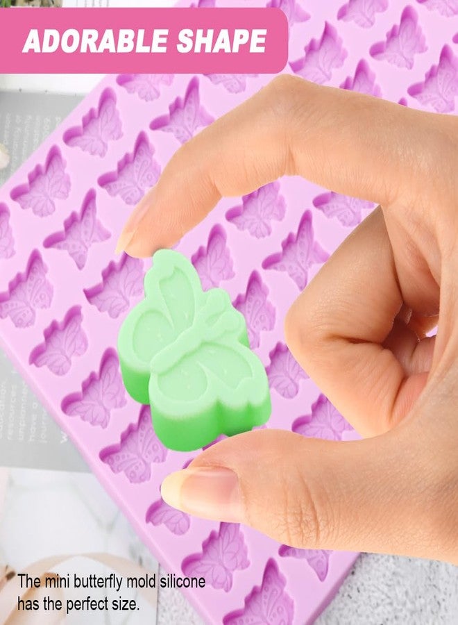 Kryslanix Mini Butterfly Silicone Molds,72 Cavities Small Silicone Butterflies Molds,Small Wax-Melt Molds Butterfly Baking Molds Ice-Cube Tray,for Homemade Cake Decorations/Snack Biscuits - Image 3