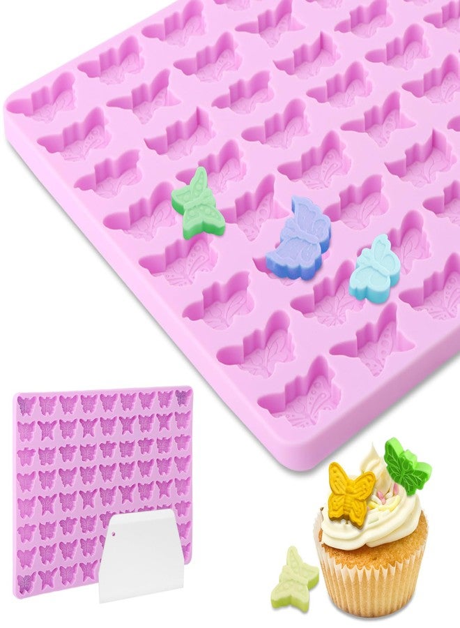Kryslanix Mini Butterfly Silicone Molds,72 Cavities Small Silicone Butterflies Molds,Small Wax-Melt Molds Butterfly Baking Molds Ice-Cube Tray,for Homemade Cake Decorations/Snack Biscuits - Image 1