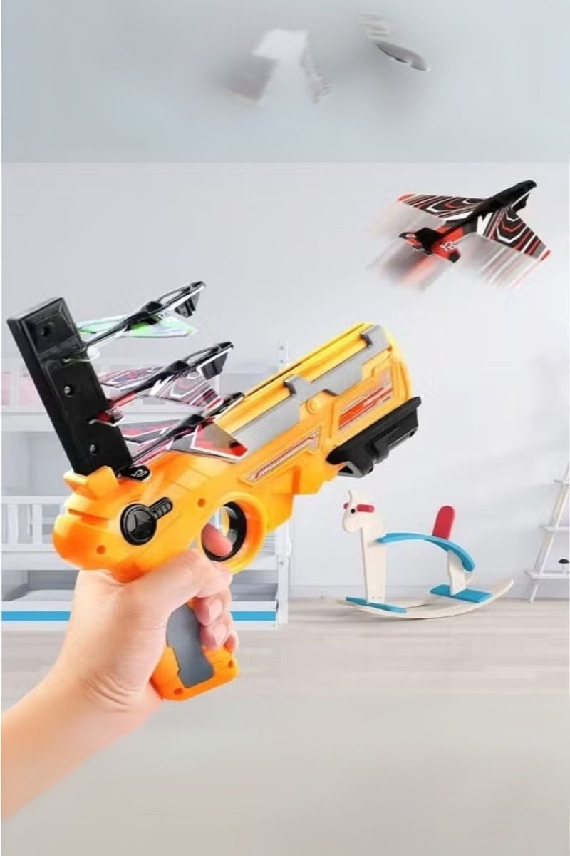 ZedPlay 8-in-1 Catapult Airplane Toy Set with Launcher – Foam Glider Planes Outdoor Ejection Game for Kids Boys Girls Ages 3+, One-Click Launch, Durable, Safe Flying Toys, Perfect Birthday Gift - Image 4