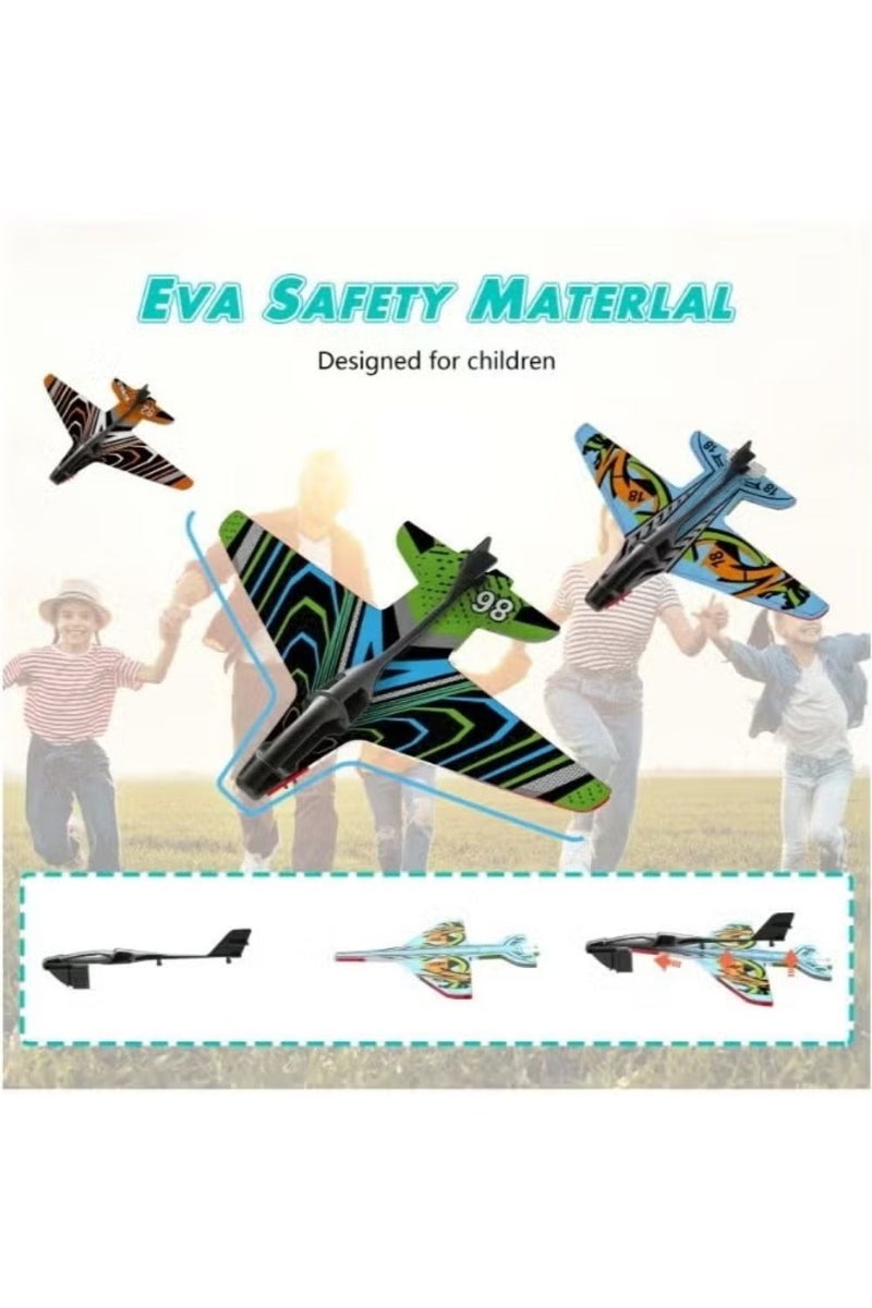 ZedPlay 8-in-1 Catapult Airplane Toy Set with Launcher – Foam Glider Planes Outdoor Ejection Game for Kids Boys Girls Ages 3+, One-Click Launch, Durable, Safe Flying Toys, Perfect Birthday Gift - Image 5