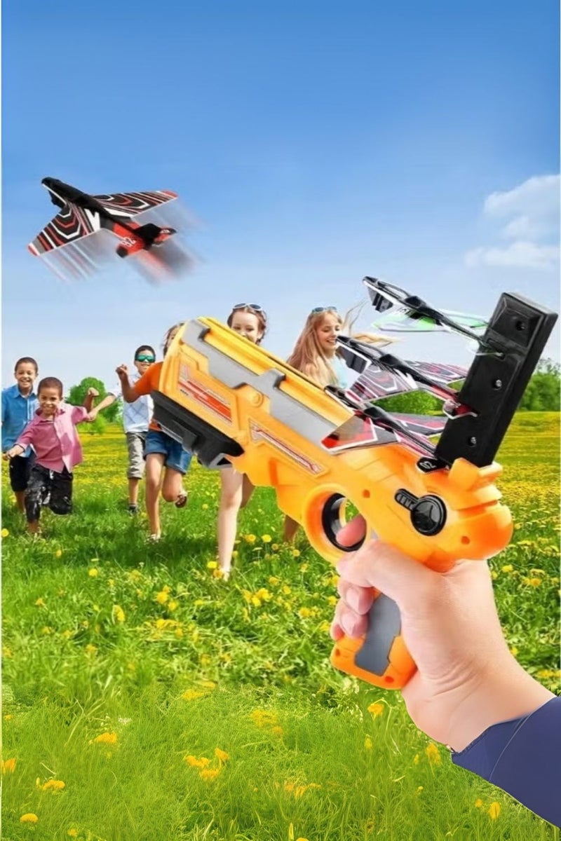 ZedPlay 8-in-1 Catapult Airplane Toy Set with Launcher – Foam Glider Planes Outdoor Ejection Game for Kids Boys Girls Ages 3+, One-Click Launch, Durable, Safe Flying Toys, Perfect Birthday Gift - Image 2