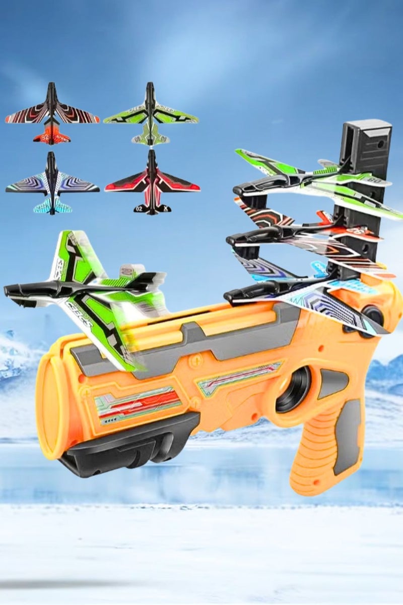 ZedPlay 8-in-1 Catapult Airplane Toy Set with Launcher – Foam Glider Planes Outdoor Ejection Game for Kids Boys Girls Ages 3+, One-Click Launch, Durable, Safe Flying Toys, Perfect Birthday Gift - Image 1