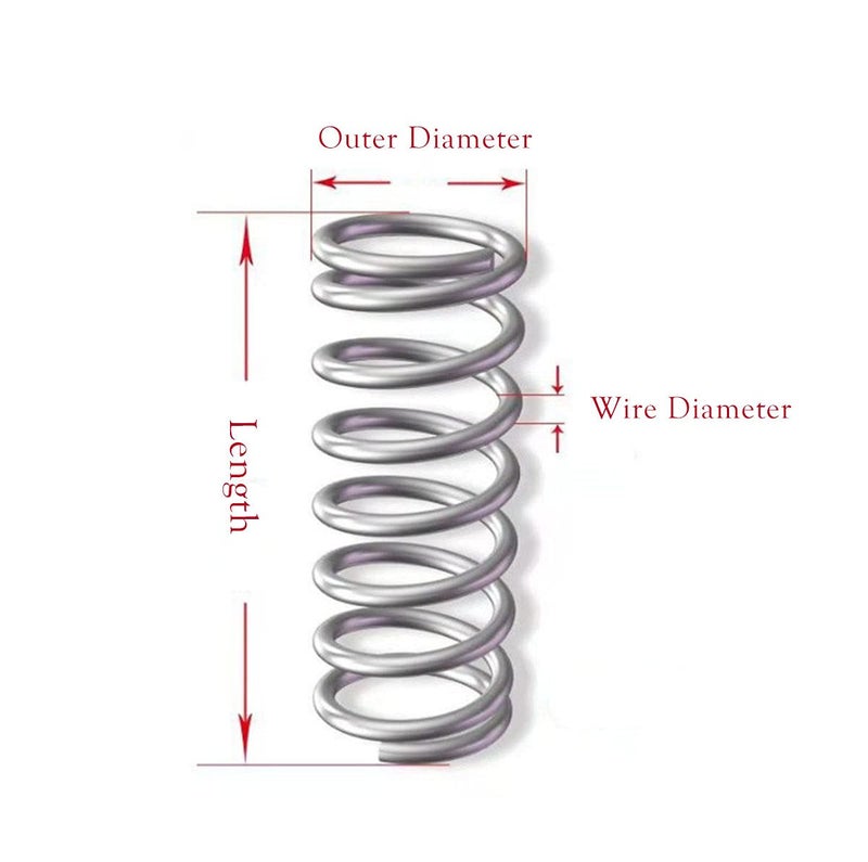 Stainless Steel Compression Springs 0 6mm Wire Diameter 9mm OD 50mm Length 10 Pieces - Image 3