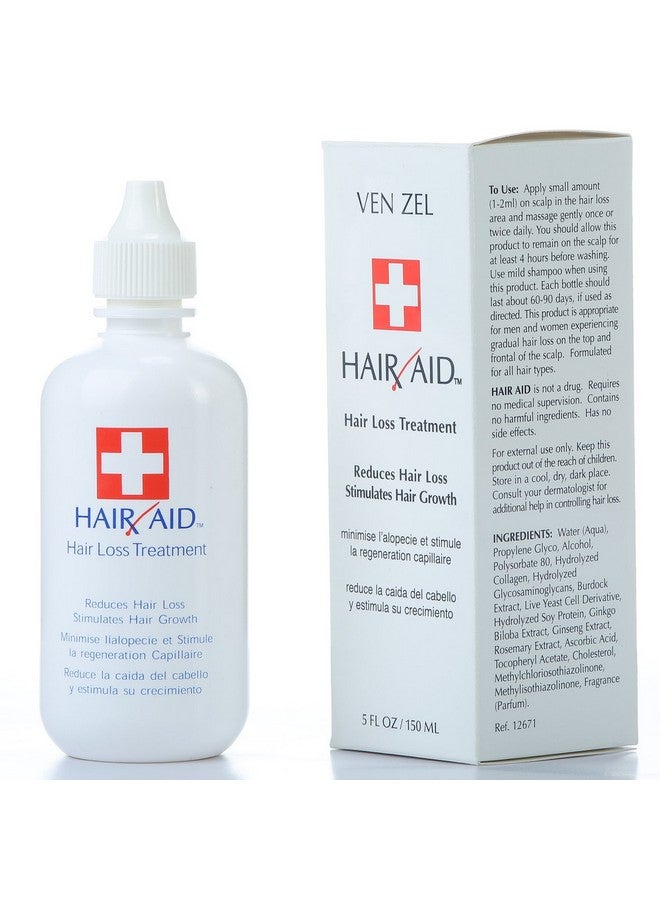 REXSOL Hair Aid Hair Loss Treatment ; Stimulates Hair Growth ; With Pure Vitamin C & E ; Yeast Cell Derivatives ; Ginseng Rosemary Burdock & Ginkgo Biloba Extract. (150 Ml / 5 Fl Oz) - Image 3