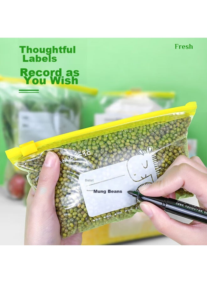 CHAHUA Camellia Zipper Sealed Bags, Thick And Airtight, Food-grade Preservation Bags, Refrigerator Storage Self-sealing Bags, Combination Pack, 60 Pieces - Image 4