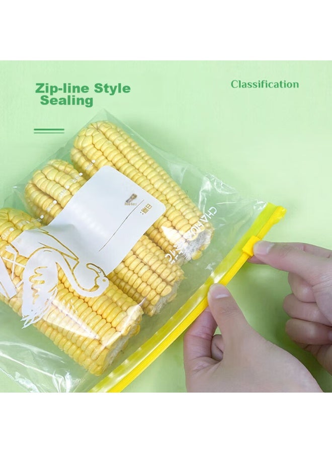 CHAHUA Camellia Zipper Sealed Bags, Thick And Airtight, Food-grade Preservation Bags, Refrigerator Storage Self-sealing Bags, Combination Pack, 60 Pieces - Image 2