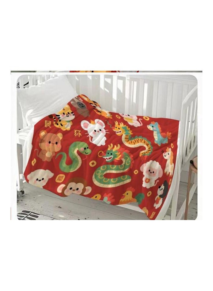 عام بطانية رقيقة من الفانيلا (دافئة ومريحة، ومناسبة للنوم واستخدام الألعاب وإزالة الغبار ومقاومة للرمل) 150 سم * 200 سم - 2 - Image 1