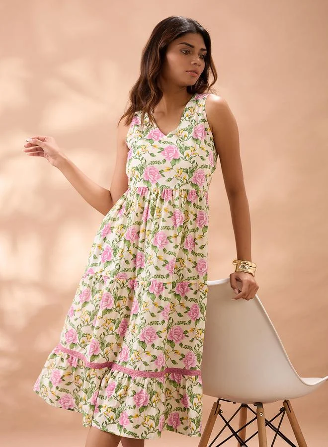 جلو باص فستان فيوجن ميدي طبقات وتداخلات دانتيل