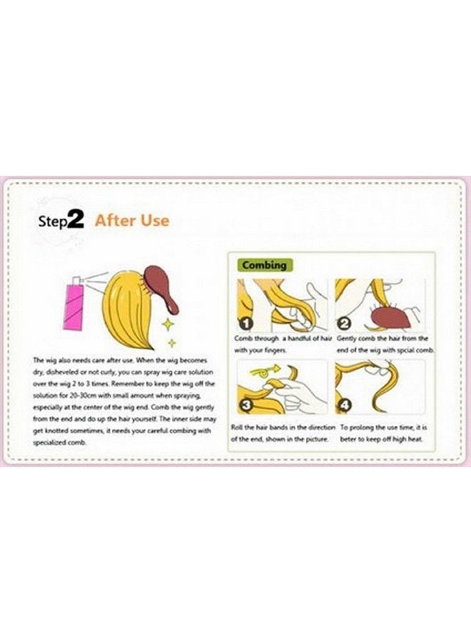 crazy cart Straightened length 27.6" Wig mixed color Long Curly Wavy Hair Women and Girl Cosplay Party Costume Wig(Red, Black, White) - Image 3