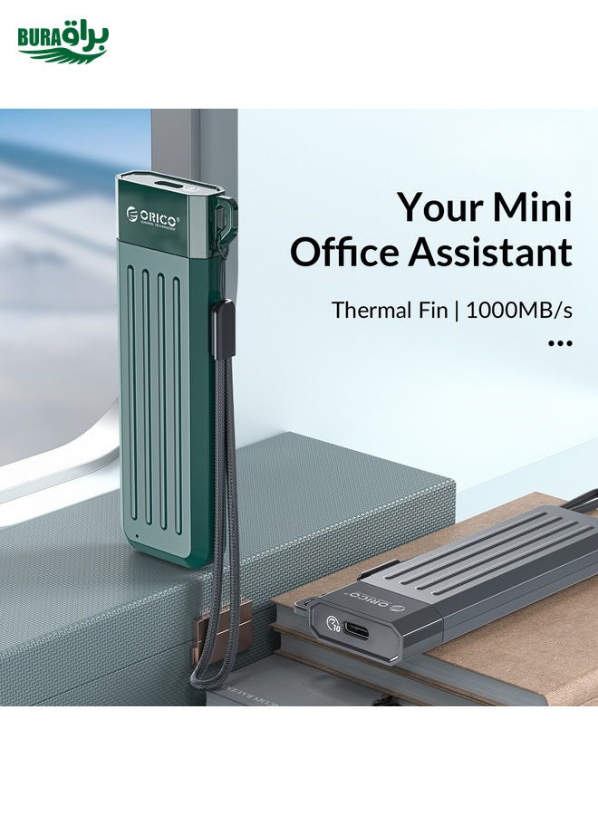 BURAQ ORICO MM2C3-G2-GY USB3.1 Gen2 Type-C 10Gbps M.2 NVMe SSD Enclosure(Grey)  - Image 3
