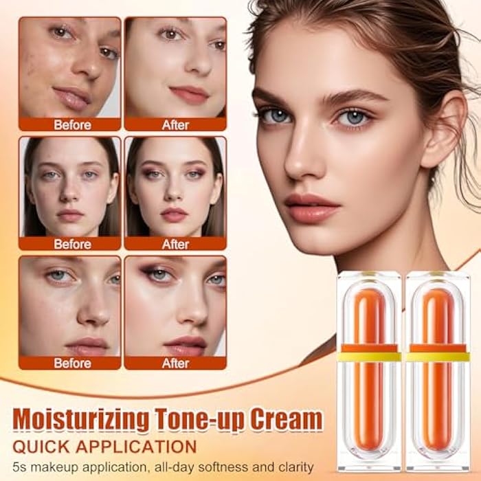 Five Vitamin C Tone-Up Cream,Five Vitamin C Creams Set,Vc BB Cream,Vc Face Moisturizing Makeup Creams,Lightweight Long Lasting Deep Hydration For All Skin Type & Daily Use(2PCS) - Image 3
