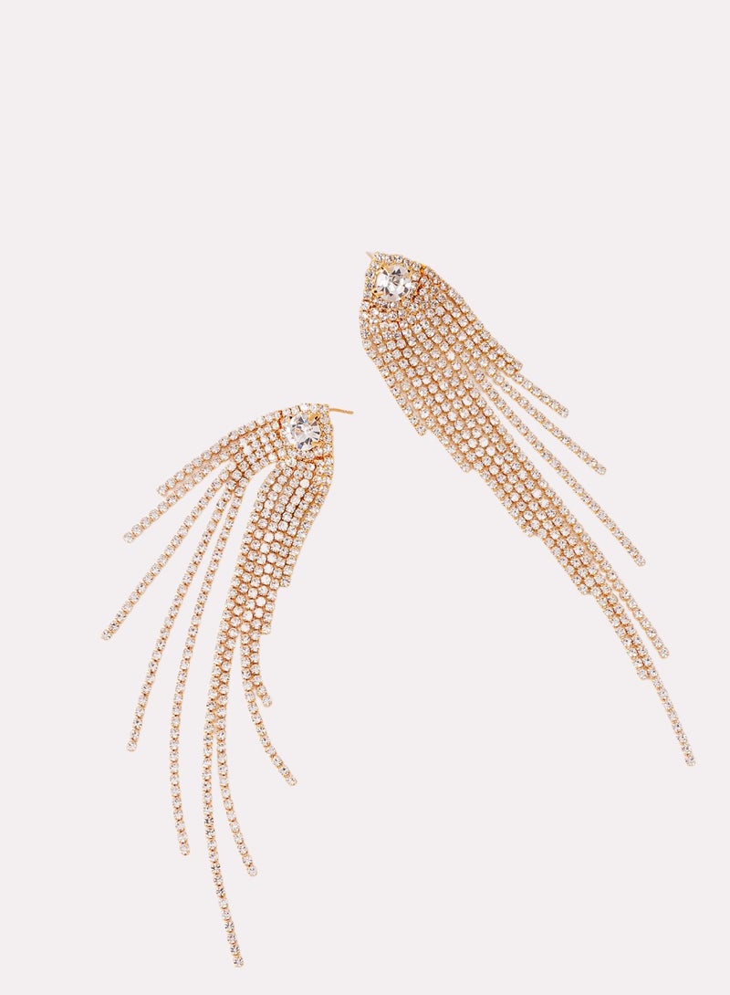 فاشون ذهبية على شكل سلسلة أقراط مثقبة متعددة - Image 4