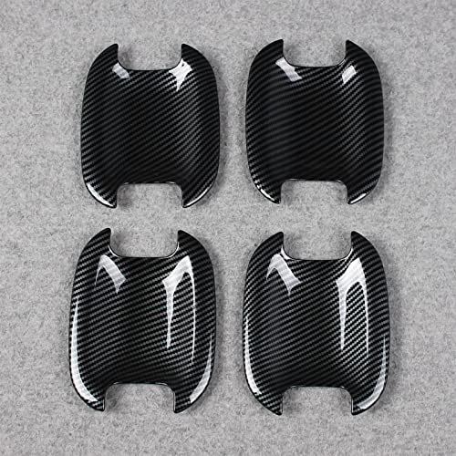 Beautost Fit for Ford 2021 2022 2023 2024 2025 Bronco Sport Door Bowl Handle Cover Trims Carbon Fiber Black - Image 3