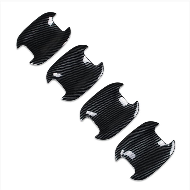 Beautost Fit for Ford 2021 2022 2023 2024 2025 Bronco Sport Door Bowl Handle Cover Trims Carbon Fiber Black - Image 2