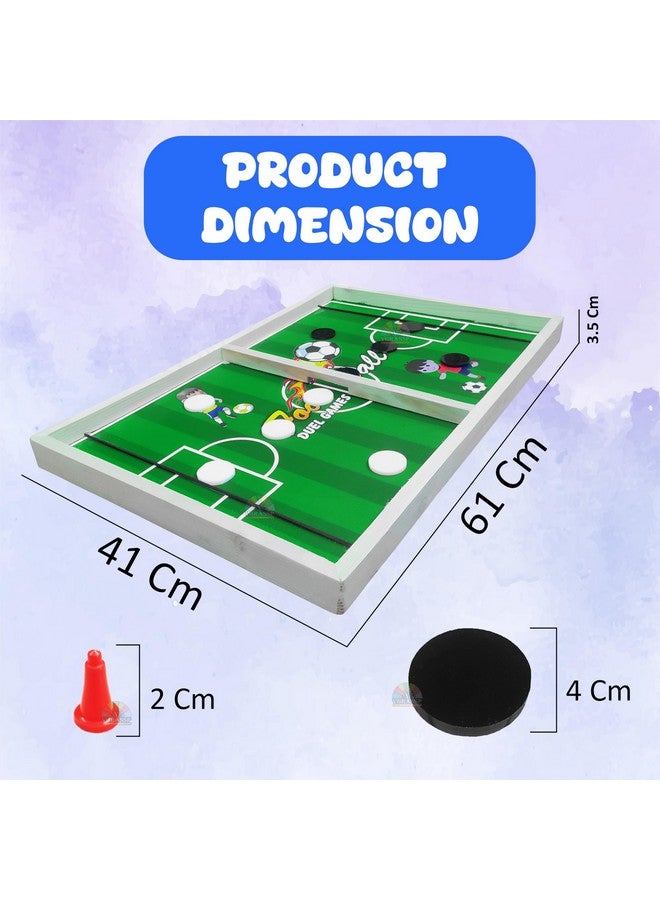 VGRASSP 24 Inch Large 3 in 1 Sling Puck, Ludo, Snake & Ladder Game Toy for Kids & Adults - Solid Pine Wood Structure, 2-4 Players Game - Enjoy Family & Party Time (24 Inch Random Design) - Image 3