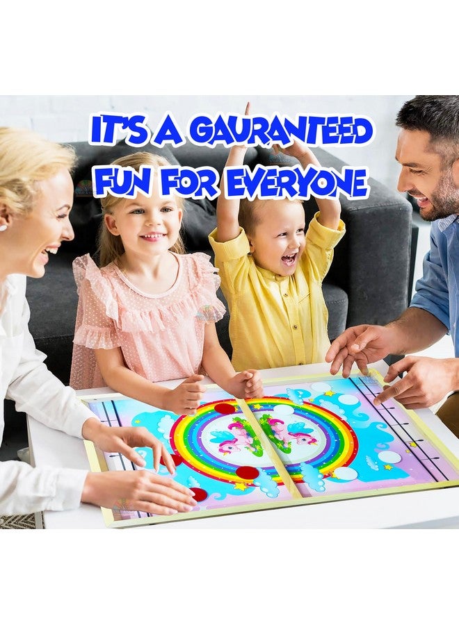 VGRASSP 24 Inch Large 3 in 1 Sling Puck, Ludo, Snake & Ladder Game Toy for Kids & Adults - Solid Pine Wood Structure, 2-4 Players Game - Enjoy Family & Party Time (24 Inch Random Design) - Image 2