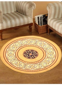 Status Contract Status Contract Nylon Floor Round Carpet Mats for Living Room, Dining Room, Bathroom, Hall with Anti Skid Backing (30 x 30 inches)  - Image 1