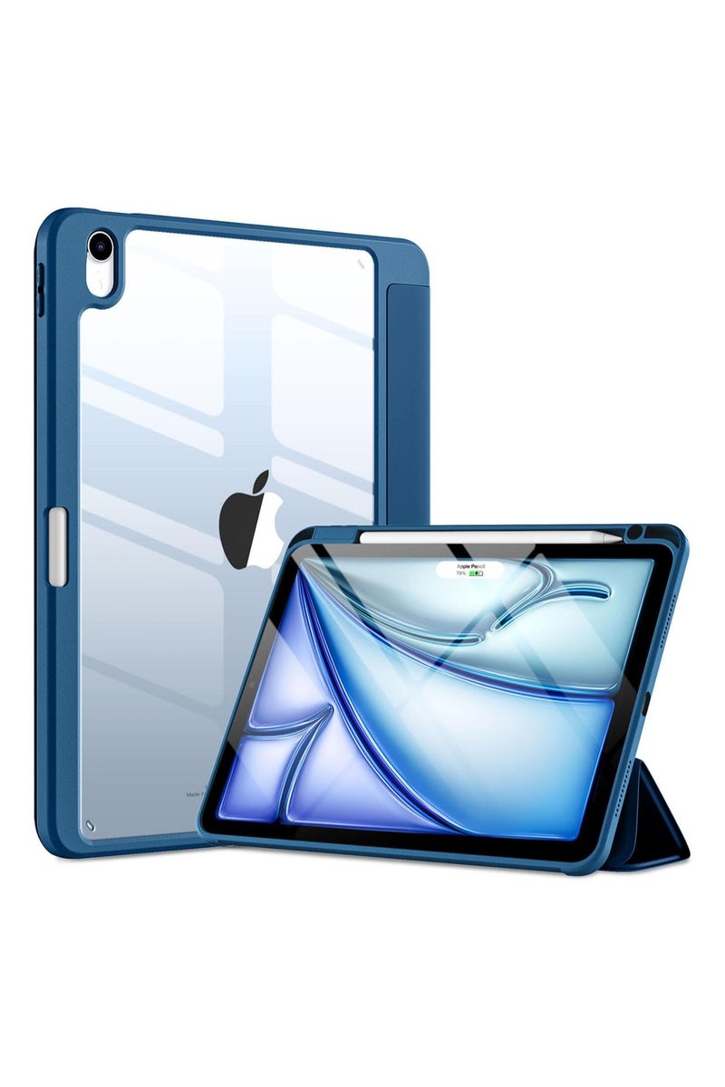 iPad Air 6th Generation Case, Innovation, iPad Air 11-inch Case, Fully Transparent, Clear Cover, Compatible with Apple Pencil 2, Wireless Charging, Trifold Stand, Sleep/Wake