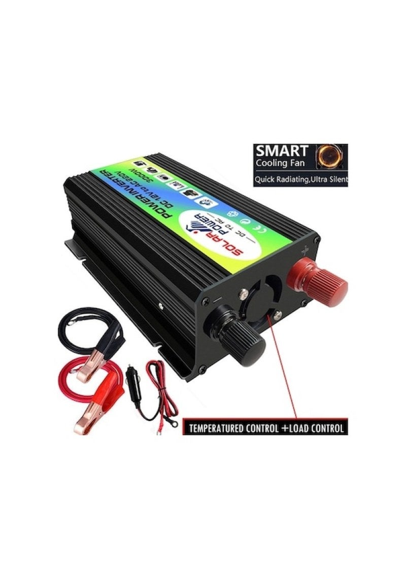 12V to 220V/110V300W household power conversion car inverter dual USB Black - Image 2