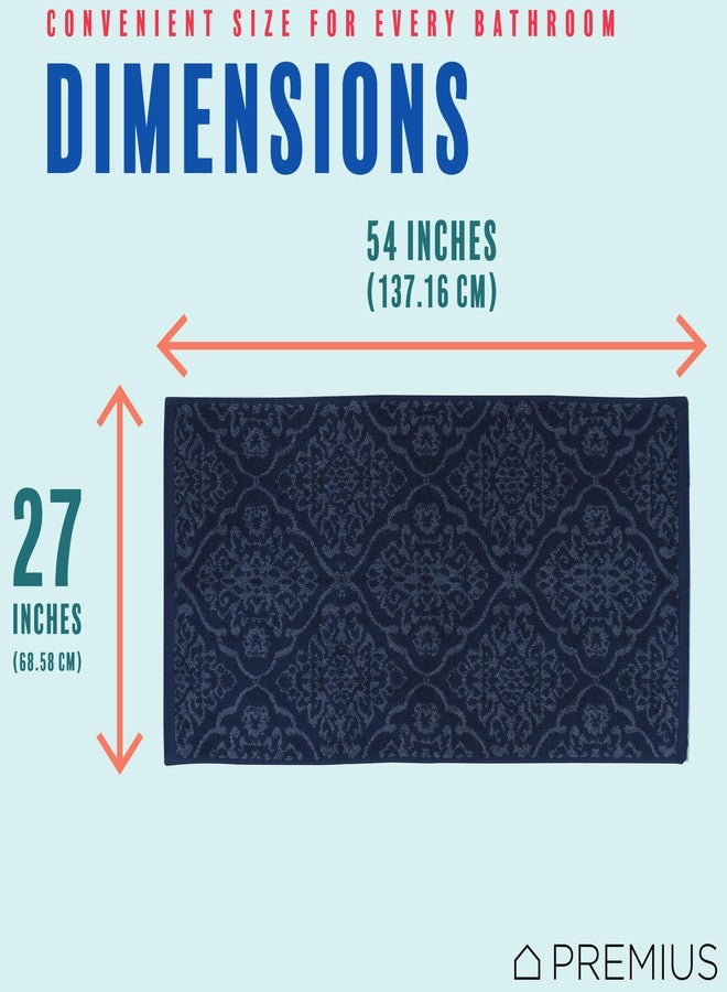 PREMIUS 2 Pack Damask Hand Towel, Bath Towel, and Bath Sheet Towel, 100% Cotton Yarn Dyed, Lux Drying Experience, Great for Hands and Body, Perfect for Spa & Home Use (Navy, Bath Towel) - Image 5
