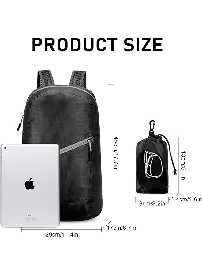 KASTWAVE 2 Pack Foldable Lightweight Backpack for Men and Women Packable Hiking Rucksack with Multiple Pockets Compact and Durable Outdoor Bag for Camping School and Sports - Image 2