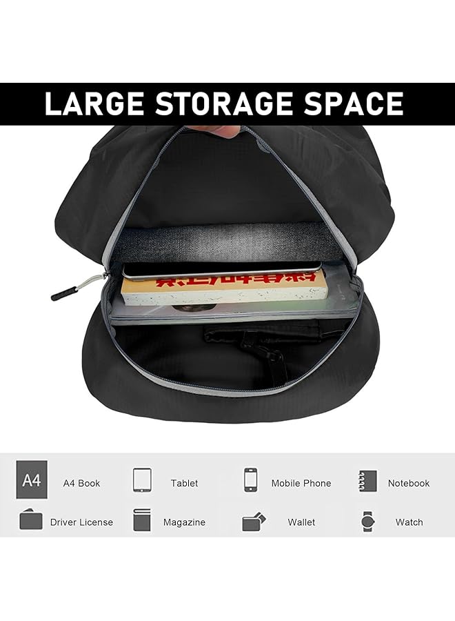 KASTWAVE 2 Pack Foldable Lightweight Backpack for Men and Women Packable Hiking Rucksack with Multiple Pockets Compact and Durable Outdoor Bag for Camping School and Sports - Image 3