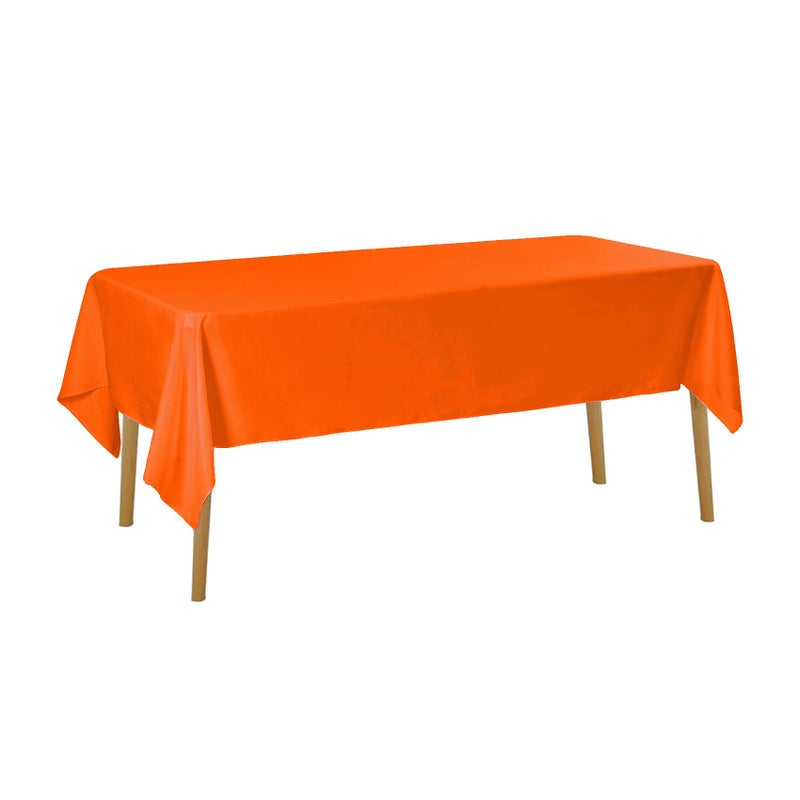 Cupuamon Rectangle Tablecloth 60x120 inch Washable Polyester Fabric Table Cloth for Wedding Party Dining Banquet Decoration(60x120  Orange) - Image 1