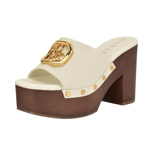 Guess Women's Qisha Sandal, Ivory 150, 5 - Image 1
