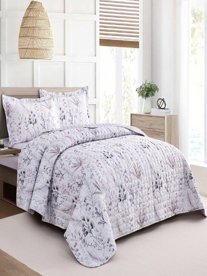 VALENTINI 3-Piece Microfiber Printed Bedspread Twin Set Tr-4382 - Image 1