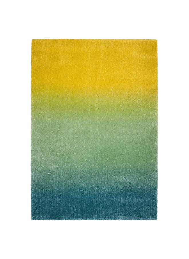 erorex Rug, high pile, blue/green yellow, 160x230 cm - Image 1