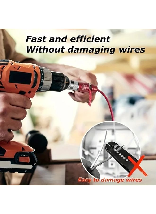 4 Square Wire Stripping Tool Set Fast Stripping Machine Compatible with Drill Driver - Image 4
