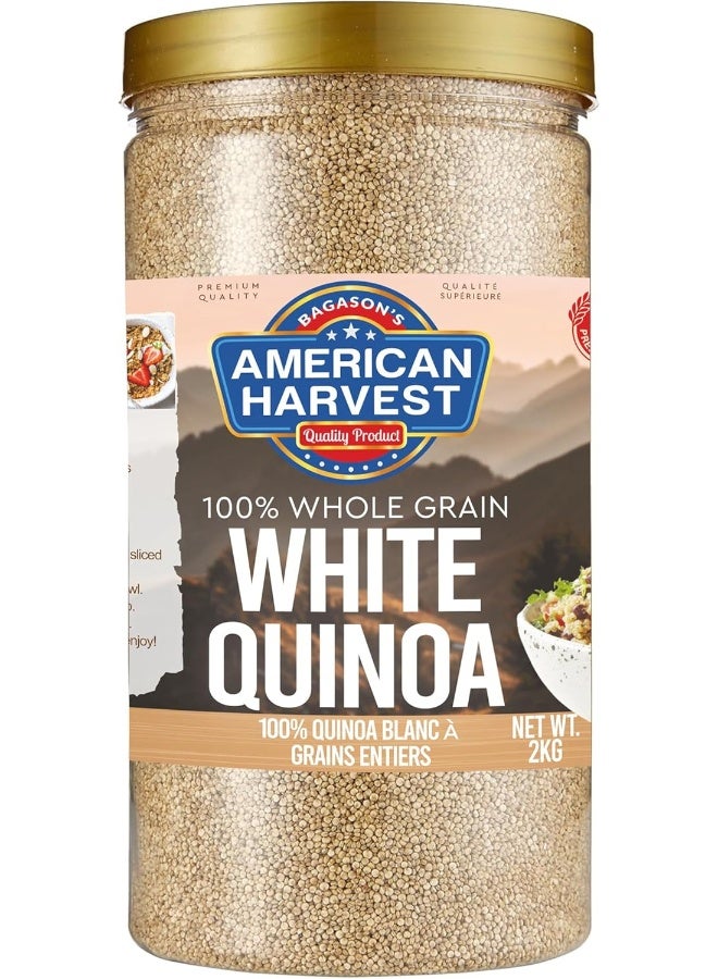 American Harvest Natural White Quinoa In Jar 2Kg | Gluten Free | Superfood - Image 1