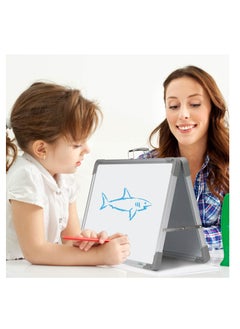 KASTWAVE Magnetic Dry Erase Whiteboard, Small Double Sided Magnetic Whiteboard, Desktop Vertical Portable Folding White Board for Kids Writing, School Office Teaching Bulletin Board  - Image 3