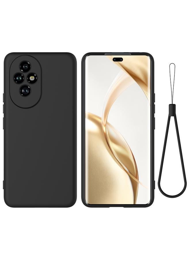 زبون جراب لهاتف Honor 200 مصنوع من السيليكون السائل المقاوم للصدمات بلون نقي - Image 1