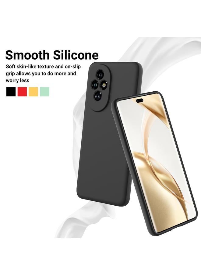 زبون جراب لهاتف Honor 200 مصنوع من السيليكون السائل المقاوم للصدمات بلون نقي - Image 3