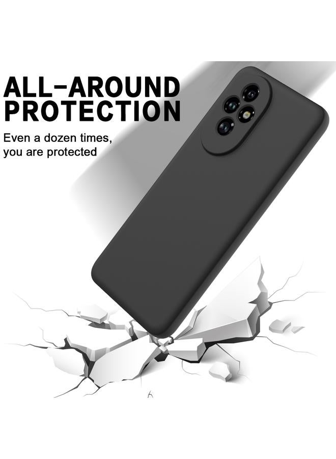 زبون جراب لهاتف Honor 200 مصنوع من السيليكون السائل المقاوم للصدمات بلون نقي - Image 5