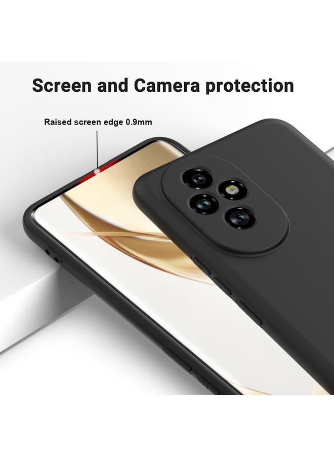 زبون جراب لهاتف Honor 200 مصنوع من السيليكون السائل المقاوم للصدمات بلون نقي - Image 4