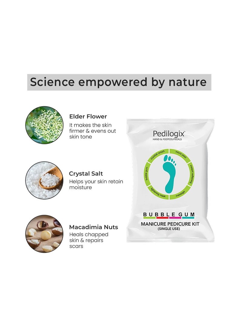 O3+ Pedilogix Bubble Gum Manicure Pedicure Kit for Reduces stress and soothes tired muscles - Image 2