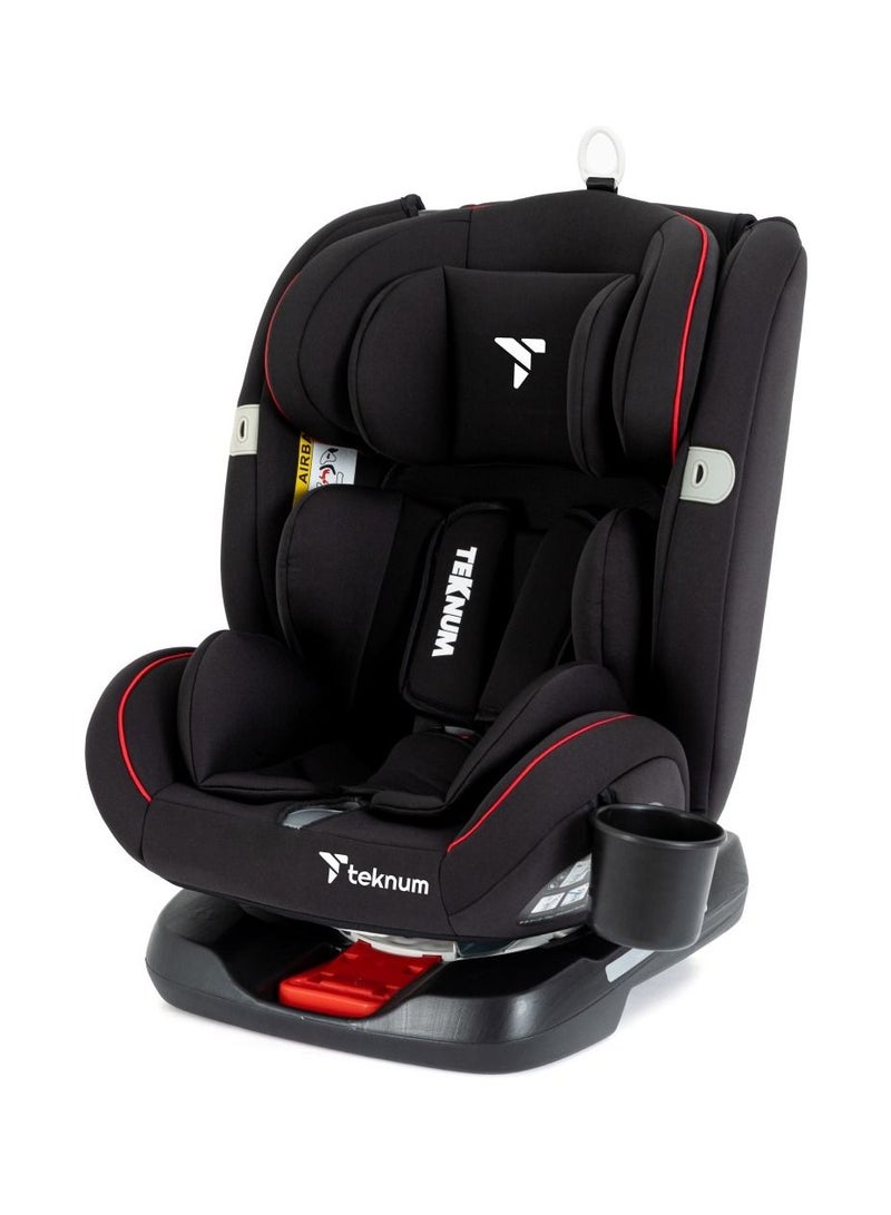 TEKNUM Evolve 360 Car Seat (0 - 12Yrs) With Sunveno Fashion Diaper Bag - Black - Image 2