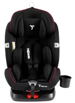 TEKNUM Evolve 360 Car Seat (0 - 12Yrs) With Sunveno Fashion Diaper Bag - Black  - Image 3