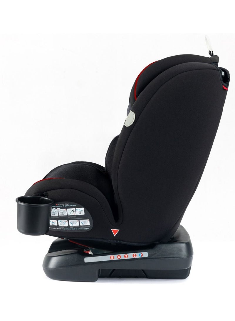 TEKNUM Evolve 360 Car Seat (0 - 12Yrs) With Sunveno Fashion Diaper Bag - Black - Image 5