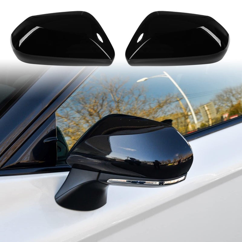 CKE Compatible with Toyota Camry 2025 2024 2023 2022 2021 2020 2019 2018 Accessories Car Exterior Door Side Rearview Mirror Guard Cover Trim Caps Glossy Black
