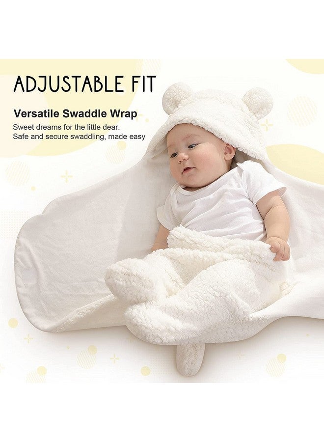 براندون مجموعة من بطانيات الأطفال حديثي الولادة من بطانية أمان قابلة للارتداء للأطفال من عمر 0 إلى 6 أشهر (أبيض، وردي، 70 سم × 70 سم) - Image 4