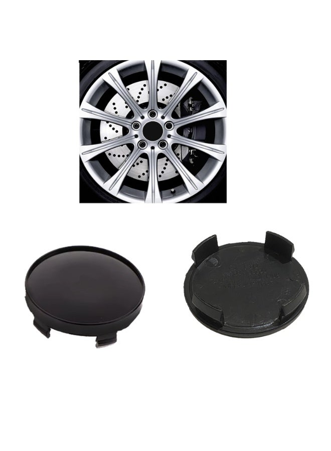 Premium Car Wheel Covers | Durable Car Tire Hub Caps | Wheel Plugs for Front and Rear Tire Hubs | 2-Piece Set, Lockable, Sleek Black Finish | Universal Fit 6 cm / 5.5 cm - Image 4